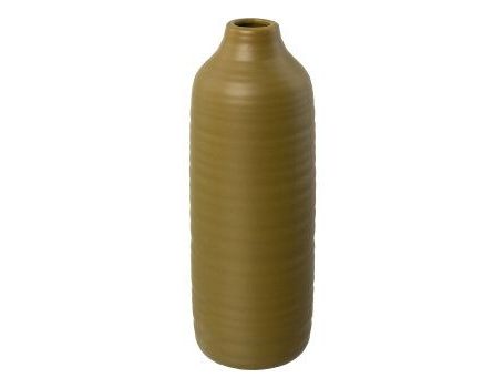 Керамична ваза - цвят горчица