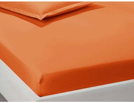 Чаршаф с ластик 160х200-Оранжев