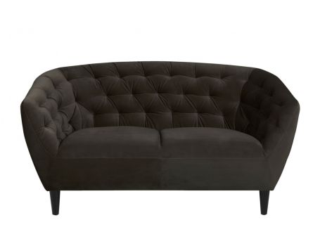 Стилен двуместен диван - цвят сиво/кафяво