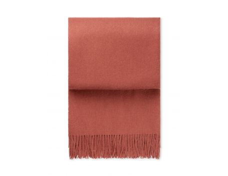 Стилно одеяло от вълна алпака - цвят rusty red