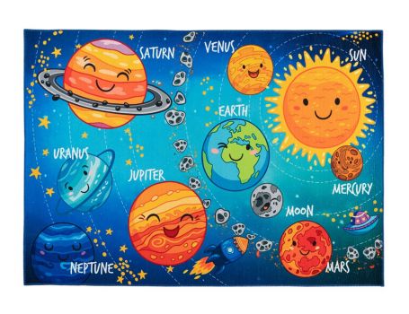 Детски килим, мотив "слънчева система"