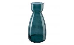 Стъклена ваза, цвят синьо