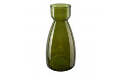 Стъклена ваза, цвят тъмнозелено