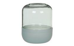 Зелена стъклена ваза