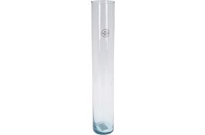 Стъклена ваза във формата на цилиндър