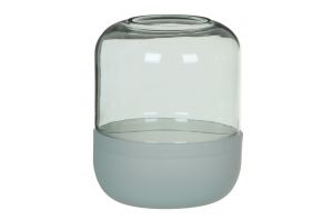 Зелена стъклена ваза