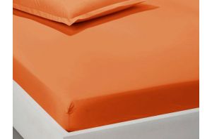 Чаршаф с ластик 180х200 - оранжево