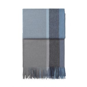 Луксозно одеяло от вълна алпака - синьо
